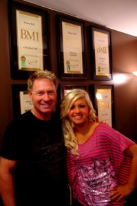 Abbi in Nashville working on her album with Danny Wells, songwriter/producer of "Check Yes or No," by George Strait. Danny has also written for Rascall Flatts, Sarah Evans, and so many more. :) 