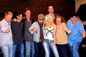 Abbi Scott with her musical dream team: Richard Donahue, Spady Brannan, Michael Spriggs, Michael Spriggs and Jimmy Nichols in Nashville, TN.