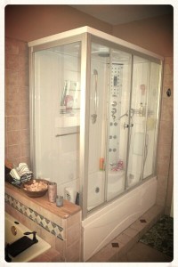 Crazy steam shower with the jets and telephone. ;) 