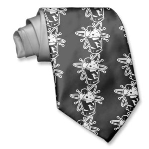 Retro Sci-Fi Robot Head - Black & White Ties from www.zazzle