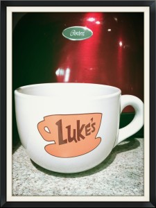 The only TV show (other than Wonder Woman with Linda Carter) that I EVER became wholly addicted to was Gilmore Girls. Every week, I ordered that it was "Tuesday Takeout" & the "Gillies" night. I never missed an episode, and I was crushed and in the doldrums when it ended. Therefore, I cherish my Luke's Diner mug! The Warner Brothers Shop still sells some GG stuff (as well as many sites online), so even though the show is over, Luke's endless pot of coffee can always spilleth over!