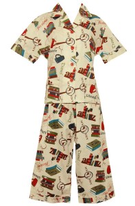 Book Lovers pajamas by Frankie & Johnny 