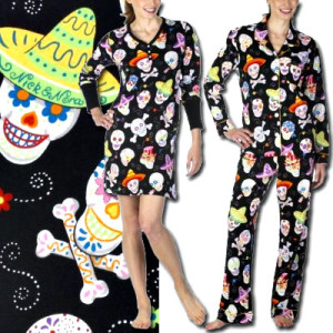 Nick & Nora Sugar Skull Pajamas